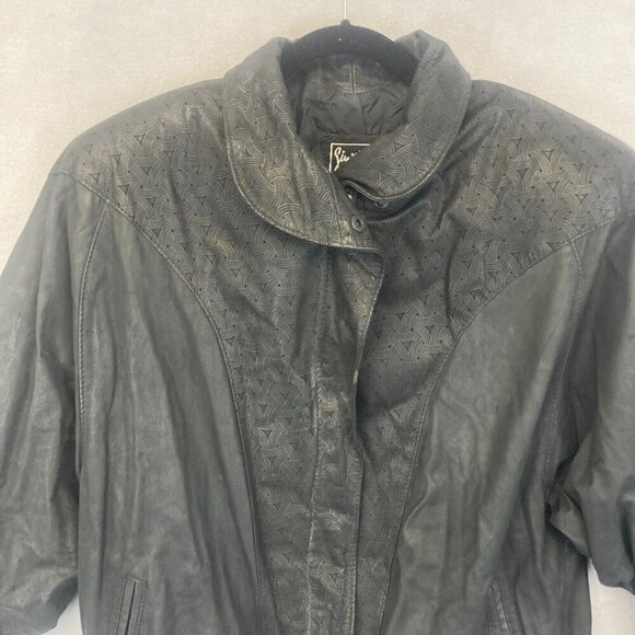 Vintage 80s 90s Gino di Giorgio Comit Leather Bomber Jacket Mens Medium Retro - Picture 6 of 16